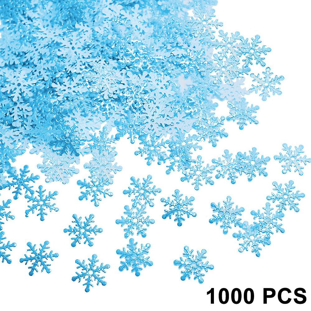 1000pcs Snowflakes Confetti Decorations For Christmas Winter Confetti