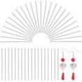 thumbnail image 1 of About 1000pcs Stainless Steel Flat Head Pins 35mm Straight Head Pin Metal Eye Pins Findings Head Pins Earring Pins for Earring Bracelet Jewelry Making, 1 of 9