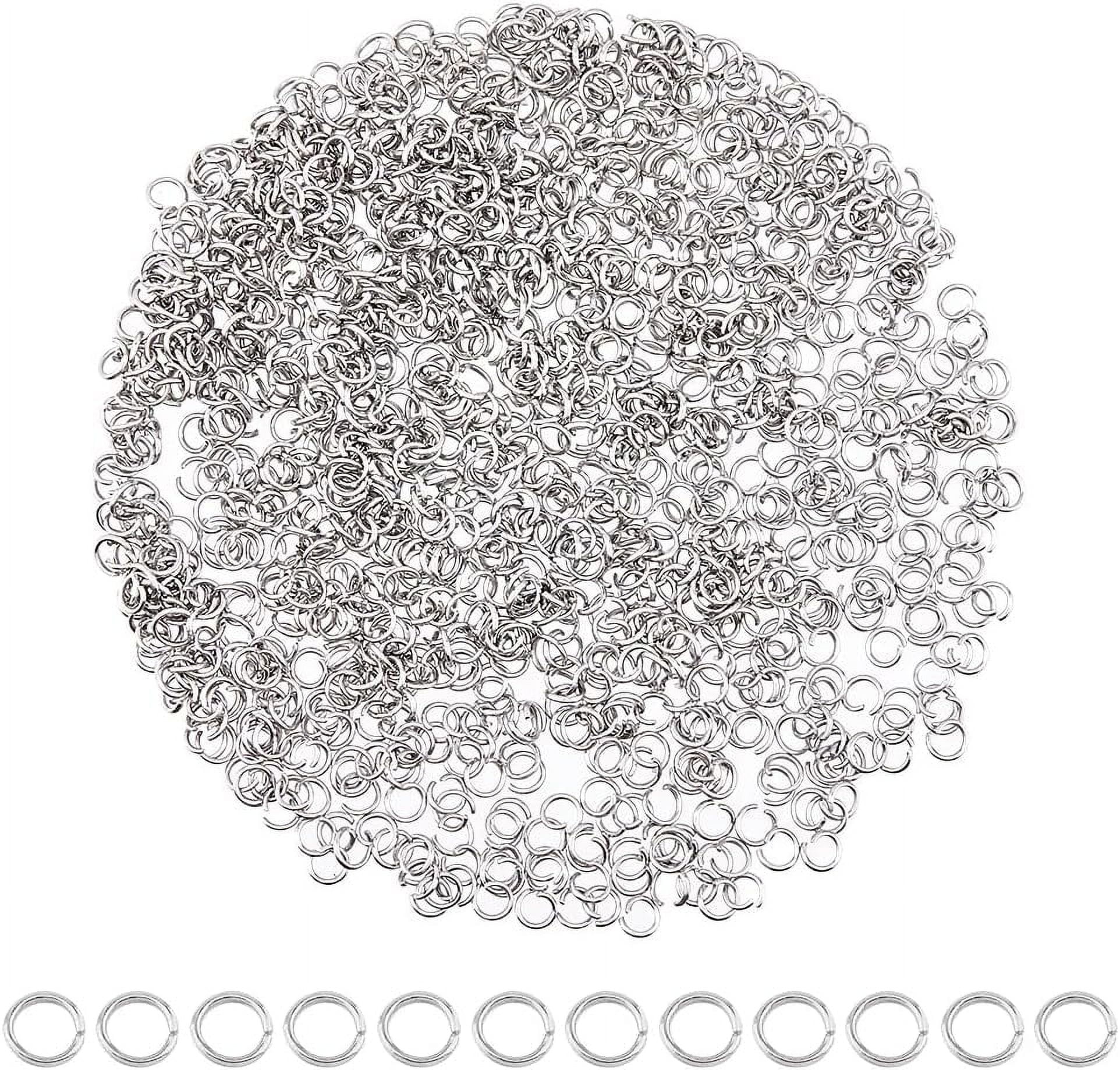 1000pcs Stainless Steel Open Jump Rings Jump Rings 4mm Jump Hoops