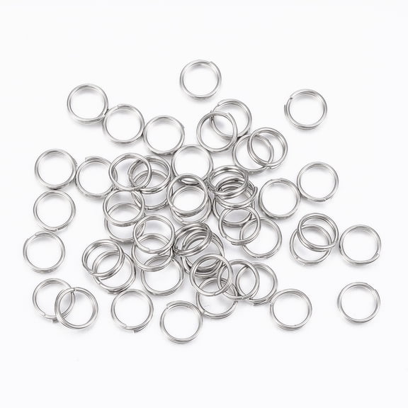 1000pcs Tarnish Resistant 304 Stainless Steel Split Rings Double Loops Jump Rings Stainless Steel color 5x1mm about 4mm inner diameter