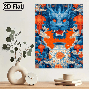 1000pcs Traditional Chinese Dragon Puzzle 29.4x19.6 inches Cardboard Jigsaw, Portable Game Art Enthusiasts Gamers, Festive New Year/Birthday Gift for Couple, Family, High-Quality Printing, Class