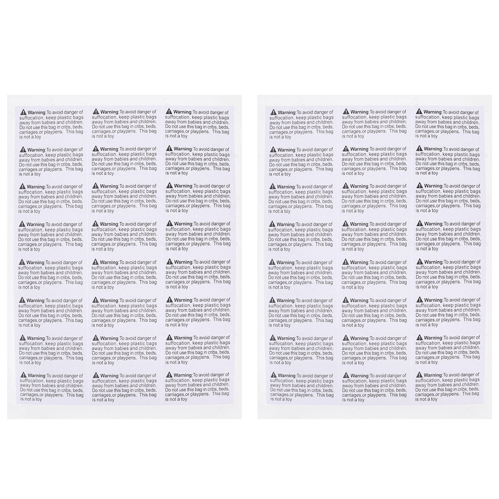 1000pcs Waterproof Suffocation Warning Label Stickers for FBA Plastic