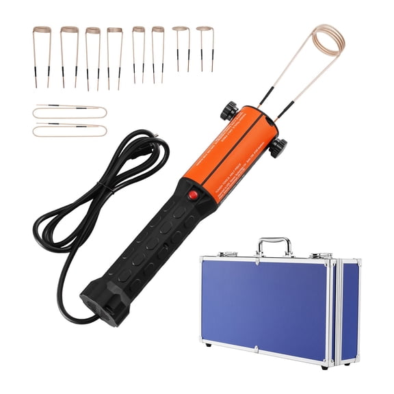 1000W Magnetic Induction Heater Kit 110V Portable Handheld Flameless Bolt Remover with 10 Induction Coils, LED Light and Cooling Fan for Rusted Bolts, Nuts, Bearings, Gears and Auto Repair