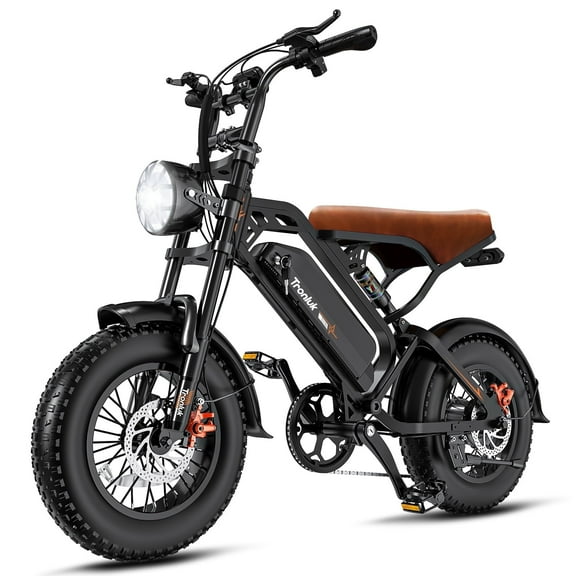 1000w Adult Off-Road Electric Bike, Five-Speed Transmission, 16-Inch Wide Tires, 48v15ah Removable Battery, Front And Rear Dual Disc Brakes With Dual Spring Shock Absorbers