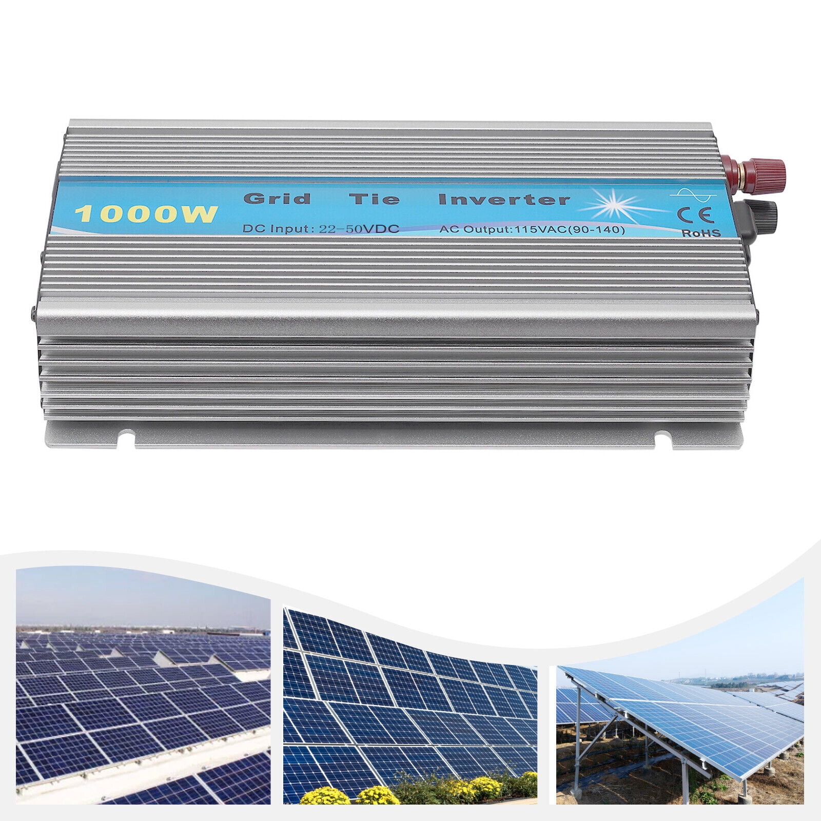 1000w Solar Grid Tie Inverter Dc22-50vto Ac90v/140v Pure Sine Wave Inverter