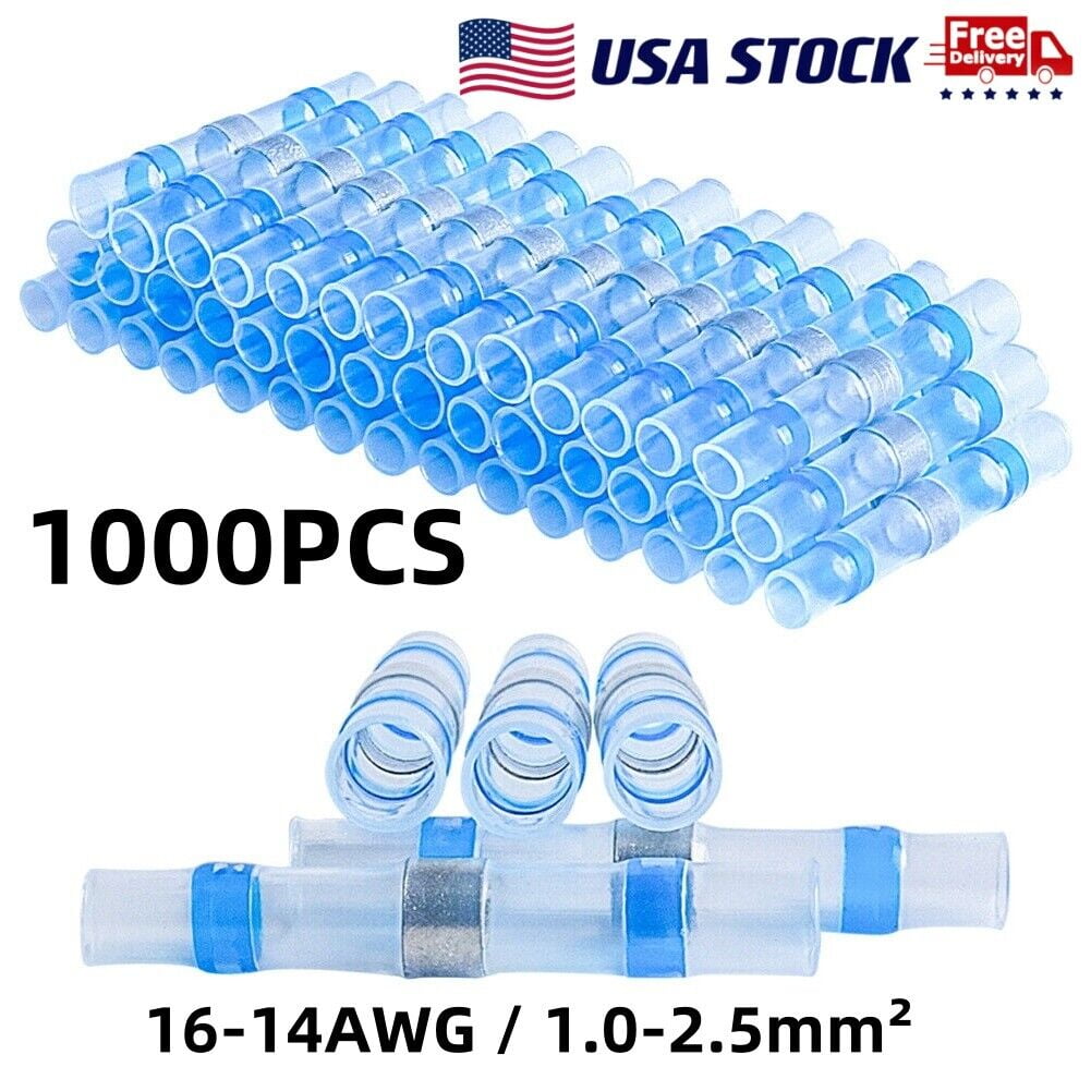 1000x Blue Heat Shrink Wire Connector Terminal Waterproof Solder Seal Sleeve