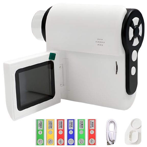 1000x Magnifier Microscope with Camera, Portable Dual Lens Educational Device, Includes 32GB Card, USB Rechargeable, 2.0 Inch Screen, Ideal for Biology Study