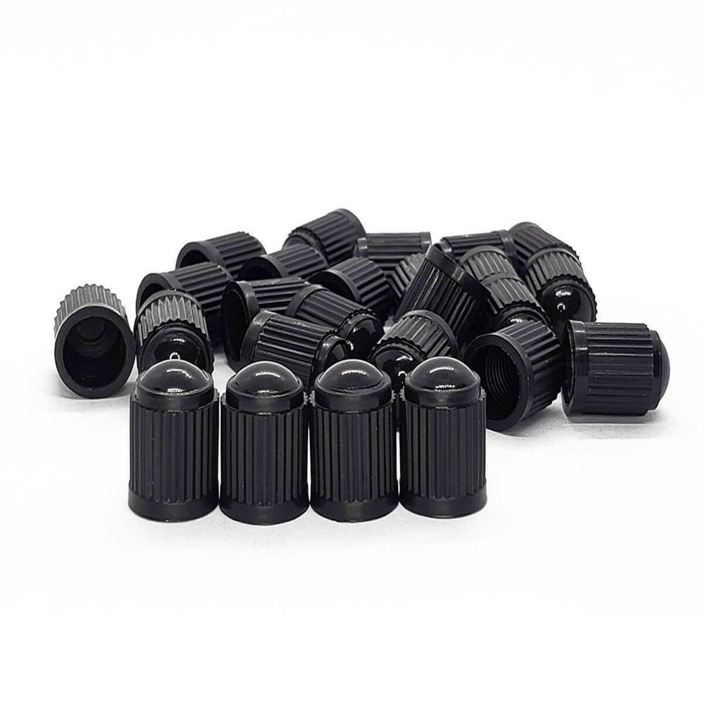 1000x Plastic Tire Valve Air Dust Cover Stem Caps BLACK-Wheel CarTruck SUV Bike-