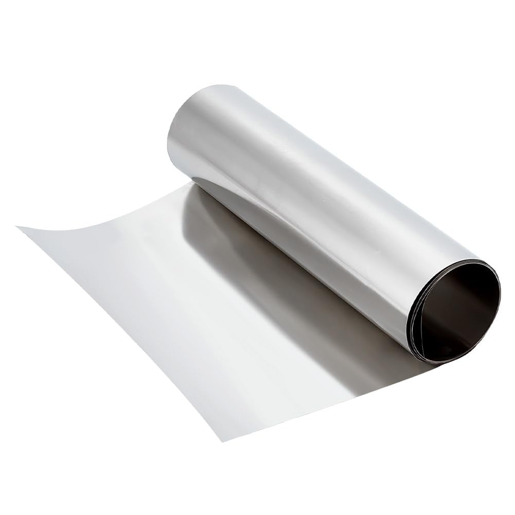 1000x152x0.05mm 304 Stainless Steel Roll Sheet Stainless Steel Foil Roll Metal Strip Sheet Fine Plate Sheet Foil Stainless Steel Shim Stock Plates Metal Sheet for Craft Electronic Equipment