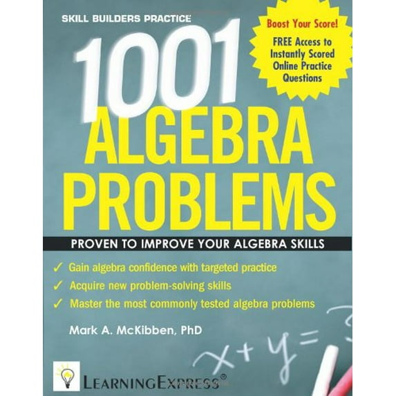 Pre-Owned 1001 Algebra Problems (1001 Series) (Paperback) 1576857646 9781576857649