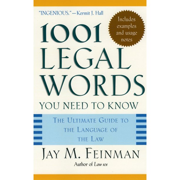 1001 Legal Words You Need to Know The Ultimate Guide to the Language