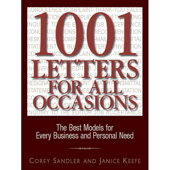 Pre-Owned 1001 Letters for All Occasions : The Best Models for Every Business and Personal Need