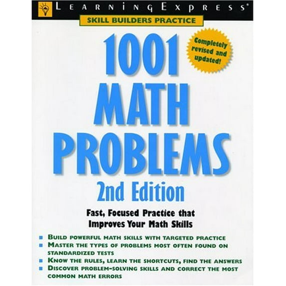 Pre-Owned 1001 Math Problems (Paperback) by Learning Express LLC