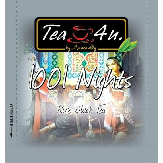 1001 Nights Blended Black and Green Tea, Tea4u from Sri Lanka, 25 Tea Bags