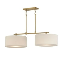 10016OMNAB-Maxim Lighting-Bongo - 2 Light Linear Pendant-9.75 Inches Tall and 16 Inches Wide-Natural Aged Brass Finish