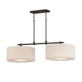 thumbnail image 1 of Bongo 2 - Light Oil Rubbed Bronze Dark Brown Traditional Incandescent Acrylic And Linen And Steel Pendant Light, 1 of 5