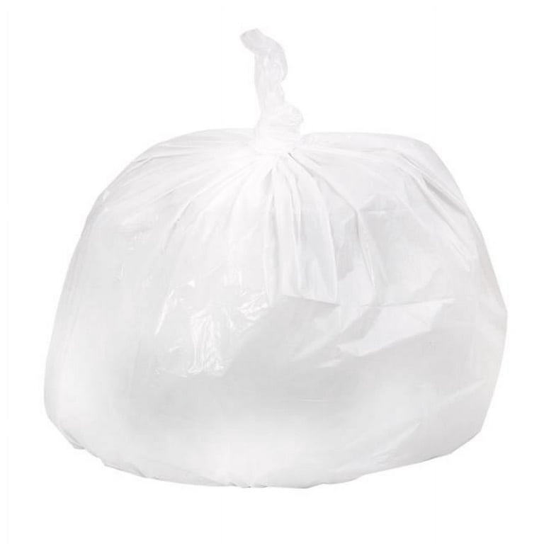33 Gallon White Heavy Duty Trash Bags - 0.9 Mil