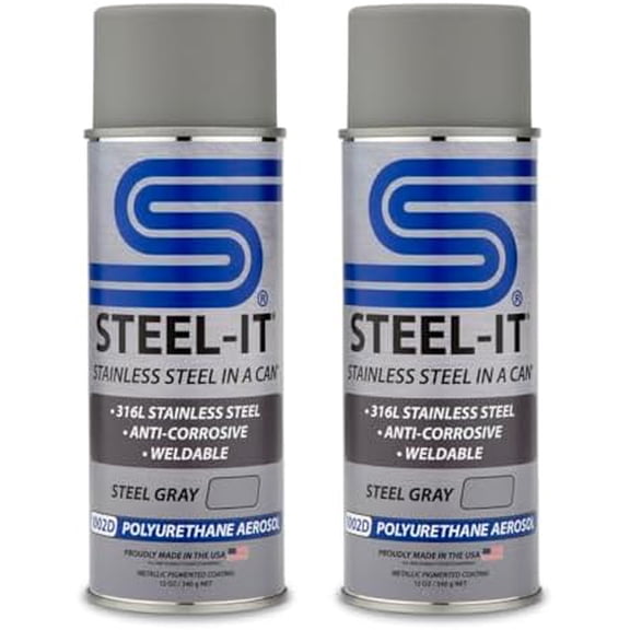 1002D Polyurethane Aerosol, Industrial Paint Coatings, Weldable, Easy to Apply - Steel Gray (2 Pack)$$Tools & Hardware Other