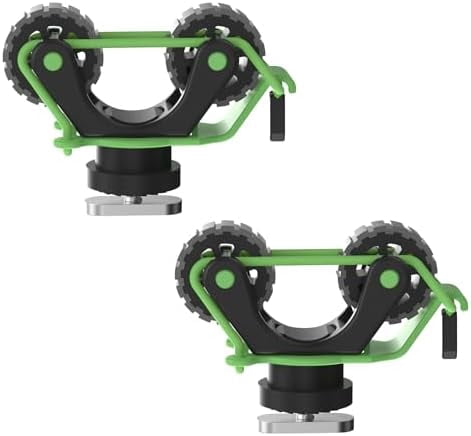 1005 2 PCS Kayak Paddle Holder Track Mount Accessories, Compact Space-Saving Rail Rack with Rubber Rollers, Tool-Free Install & Quick Remove, Compatible with Most Kayak Tracks