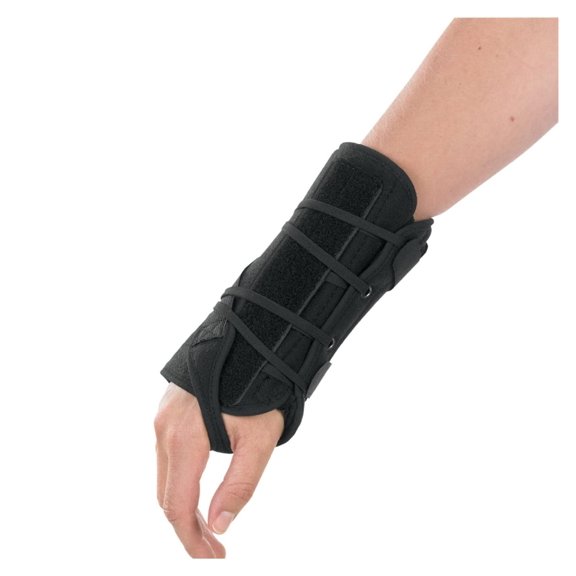 '10057 Brace, Orthopedic, Universal Right Wrist Dual Lacing Contoured Palmar Stay Apollo
