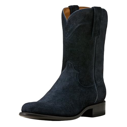 10060767 ARIAT MEN'S YELLOWSTONE RANCHER WESTERN BOOT SIZE MEN 12 OILED NAVY
