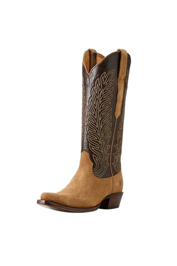 10060768 ARIAT WOMEN YELLOWSTONE ARENA DIRT WESTERN TAN ROUGHOUT/TOFFEE CRUNCH