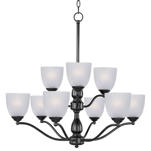 10066FTBK Maxim Lighting Stefan - 9 Light 2-Tier Chandelier     -Traditional Installation