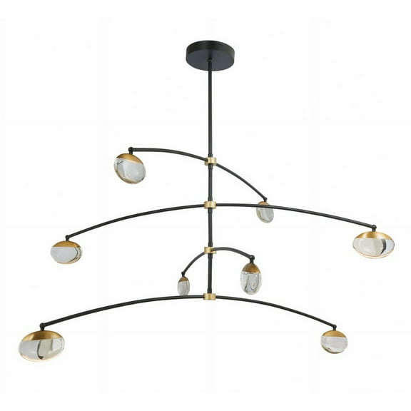 10068PN-MB.BB-Athena-Abra Lighting-Athena - 48W 8 LED Pendant-26 Inches Tall and 65 Inches Wide