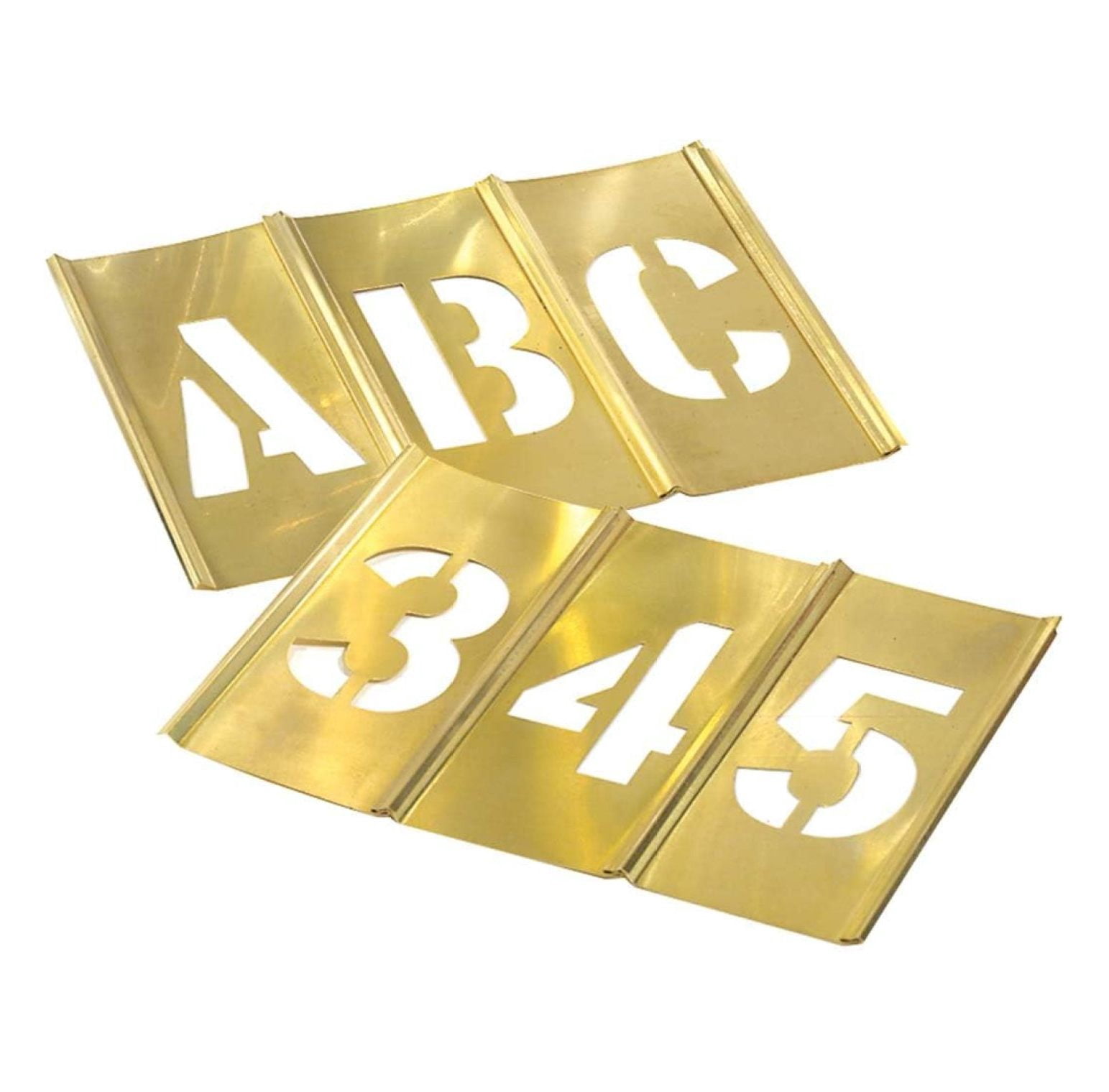10071 2" Brass Letters & Numbers Set 45 pc
