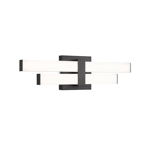 Z-Lite Zane 2 Light Vanity in Matte Black Frame Finish