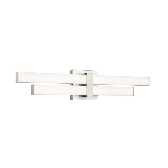 Z-Lite Zane 2 Light Vanity in Brushed Nickel Frame Finish