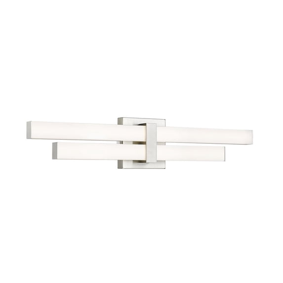 Z-Lite Zane 2 Light Vanity in Brushed Nickel Frame Finish