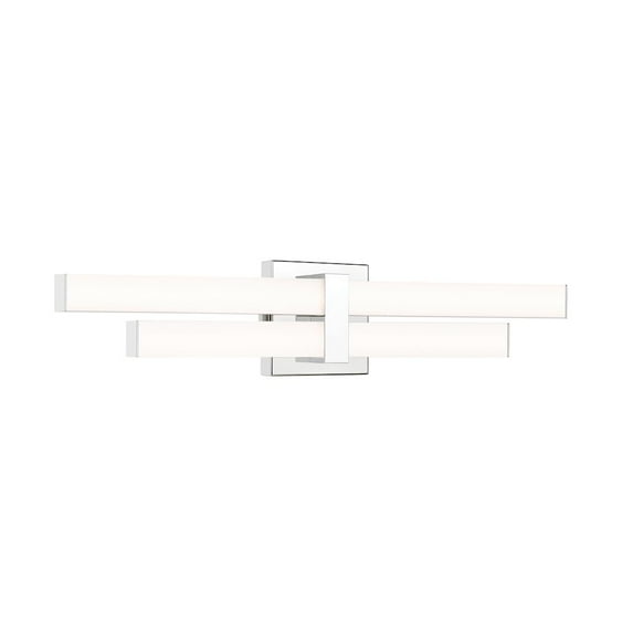 Z-Lite Zane 2 Light Vanity in Chrome Frame Finish