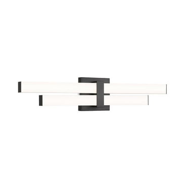 1008-25W-MB-LED-Z-Lite-Zane - 50W 2 LED Bath Vanity In Modern Style-5 Inches Tall and 25 Inches Wide-Matte Black Finish