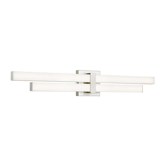 Z-Lite Zane 2 Light Vanity in Brushed Nickel Frame Finish