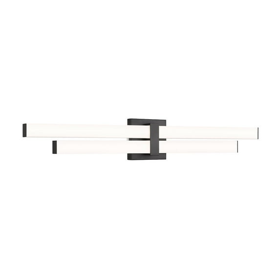 Z-Lite Zane 2 Light Vanity in Matte Black Frame Finish