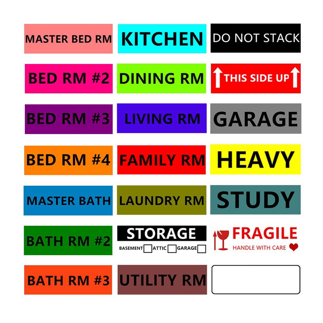 1008 Count Moving Labels ColorCoded Adhesive Room Stickers, 21