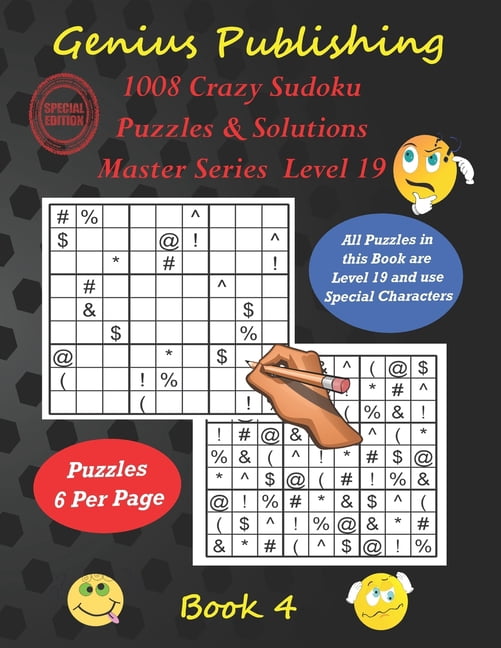 1008 Math Book 1008 Crazy Sudoku Puzzles & Solutions Master Series - Level 19 - Book 4 ...