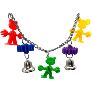 1008 Gear Bell Grabber M&M Bird Toys Colorful Plastic Bird Safe Chain Two Quick Link