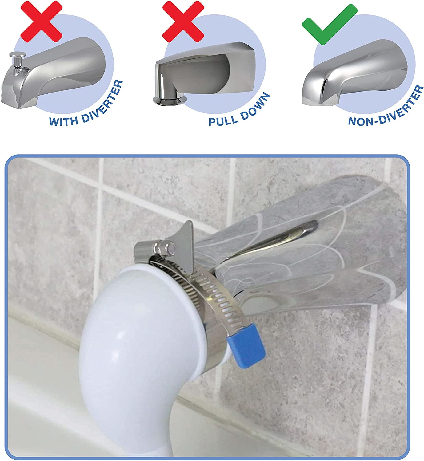 10086 Versaspray Portable Hand Held Shower Head Sprayer Fits Bathtubs