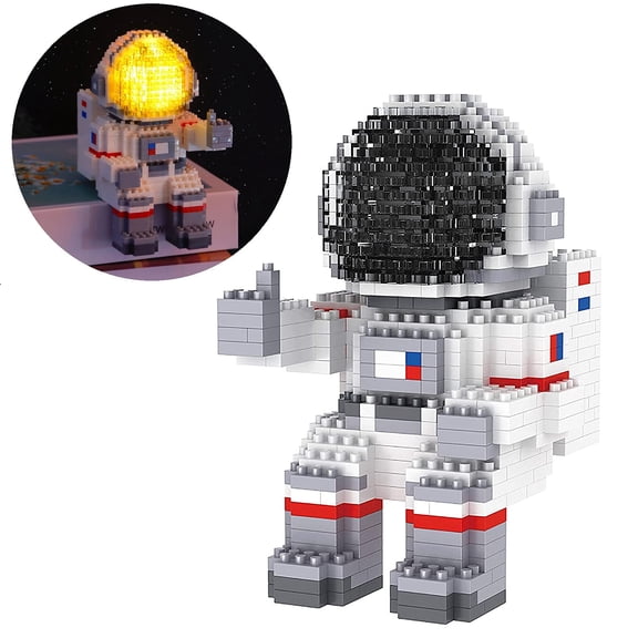 1008PCS Finger Rock Astronaut Bricks, Glowing Space Gift M