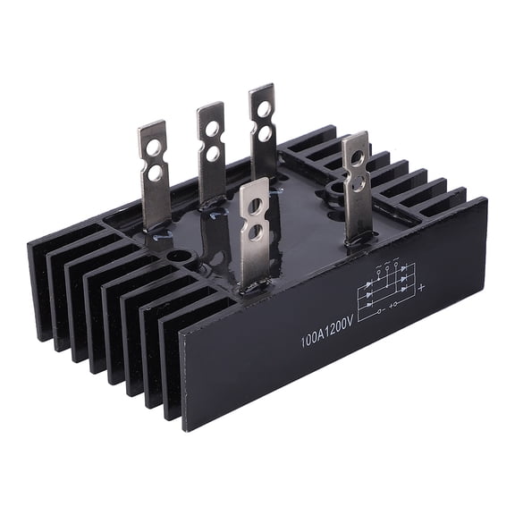 100A 1200V 3 Phase Alternator Diode Bridge Rectifier Module SQL100A High Power Current Heavy Duty Dual Unit Conversion 10 inches / 25.4 cm