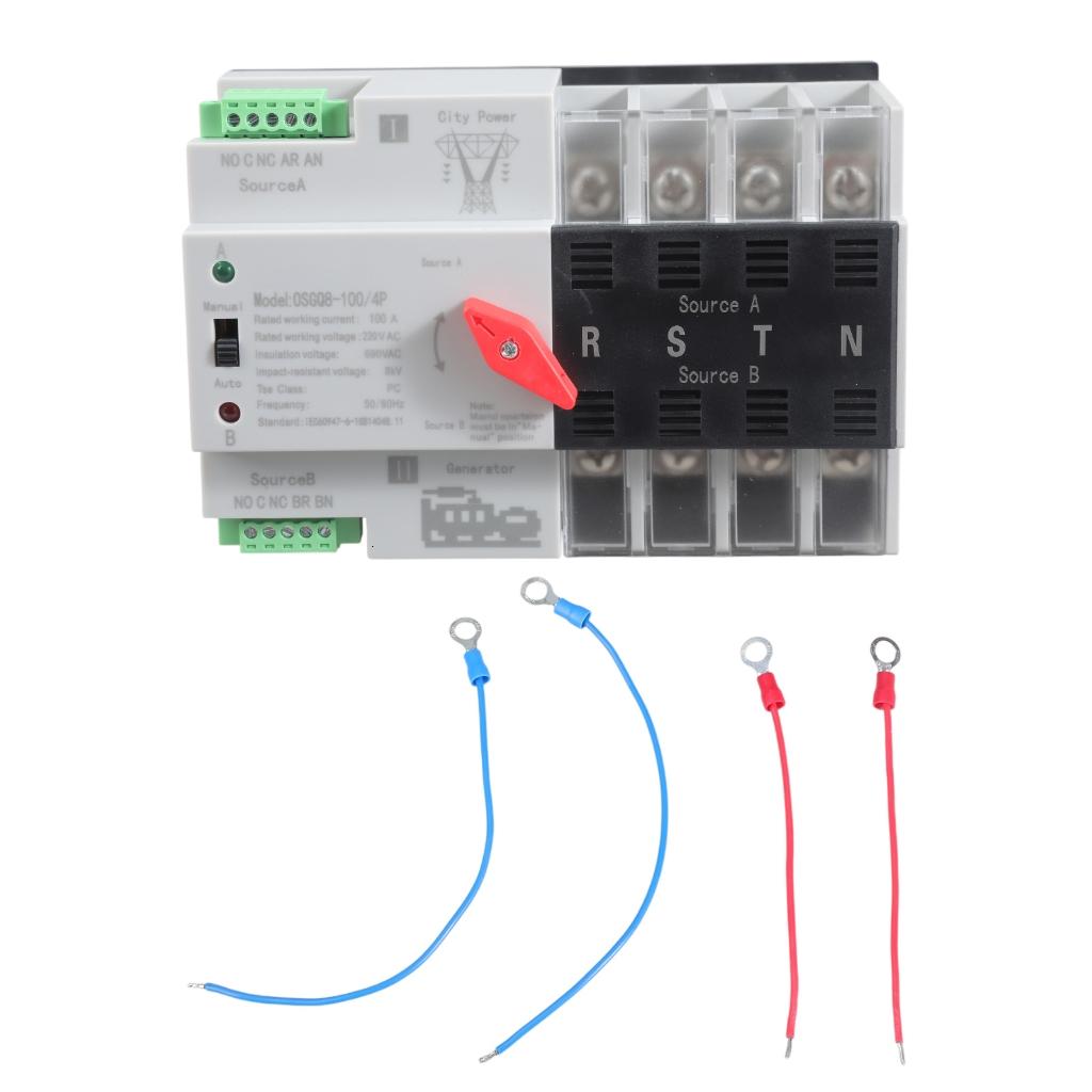 100A 4Pole Double Power Automatic Transfer Switches Upgrades for Home Generator