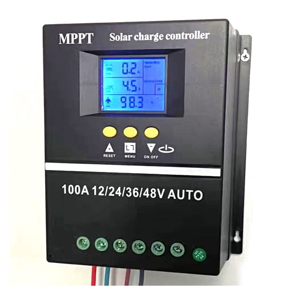 100A/80A/60A MPPT/PWM Solar Charge Controller 12V/24V/36V/48V Auto Controller Tools Solar PV Battery Charger With LCD & Dual USB ,Safe to Use - 80A_12V 24V 36V 48V AUTO