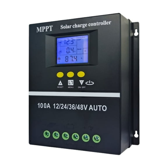 100A 80A 60A Solar Charge Controller 12V 24V 36V 48V Solar Panel Lead Acid/Lithium Battery Regulator Dual USB