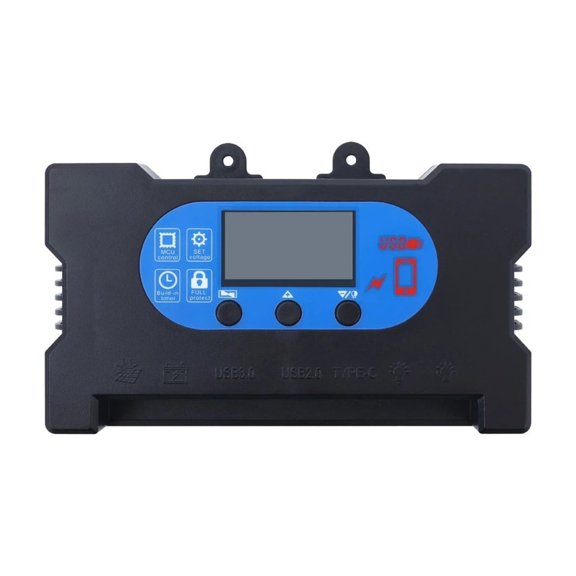 100A 80A 70A 60A 50A 40A 30A 20A 10A Solar Charge Controller Dual USB Type-c DC Fast Charging With Fast Charging ,Widely Use