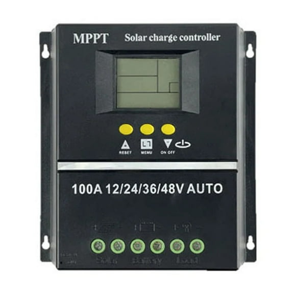 100A/80A MPPT/PWM Solar Charge Controller 12V/24V/36V/48V Auto Controller Tools Solar PV Battery Charger With LCD & Dual USB ,Stable & Reliable - A_80A