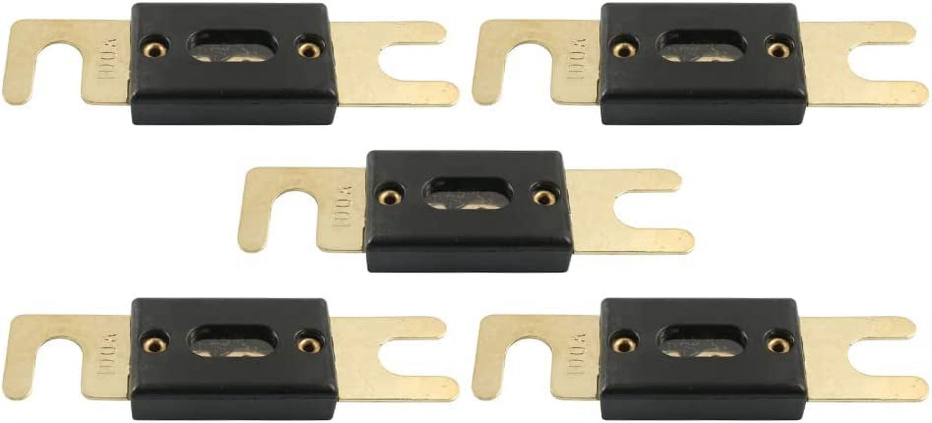 100A ANL Fuses, Inline Fuse For Car, Boat, Truck Audio Video Systems For 12V 24V 32V Applications (5 Pieces)