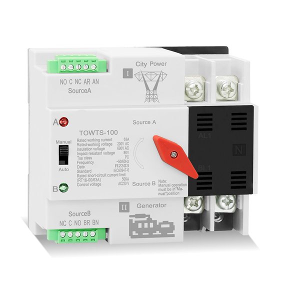 100A AutomaticManual Transfer Switch: Reliable Dual Power Backup Solution