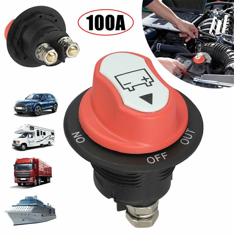 100A Power Cut Off Kill Switch Car RV Marine Battery Kill Switch - 100A ...